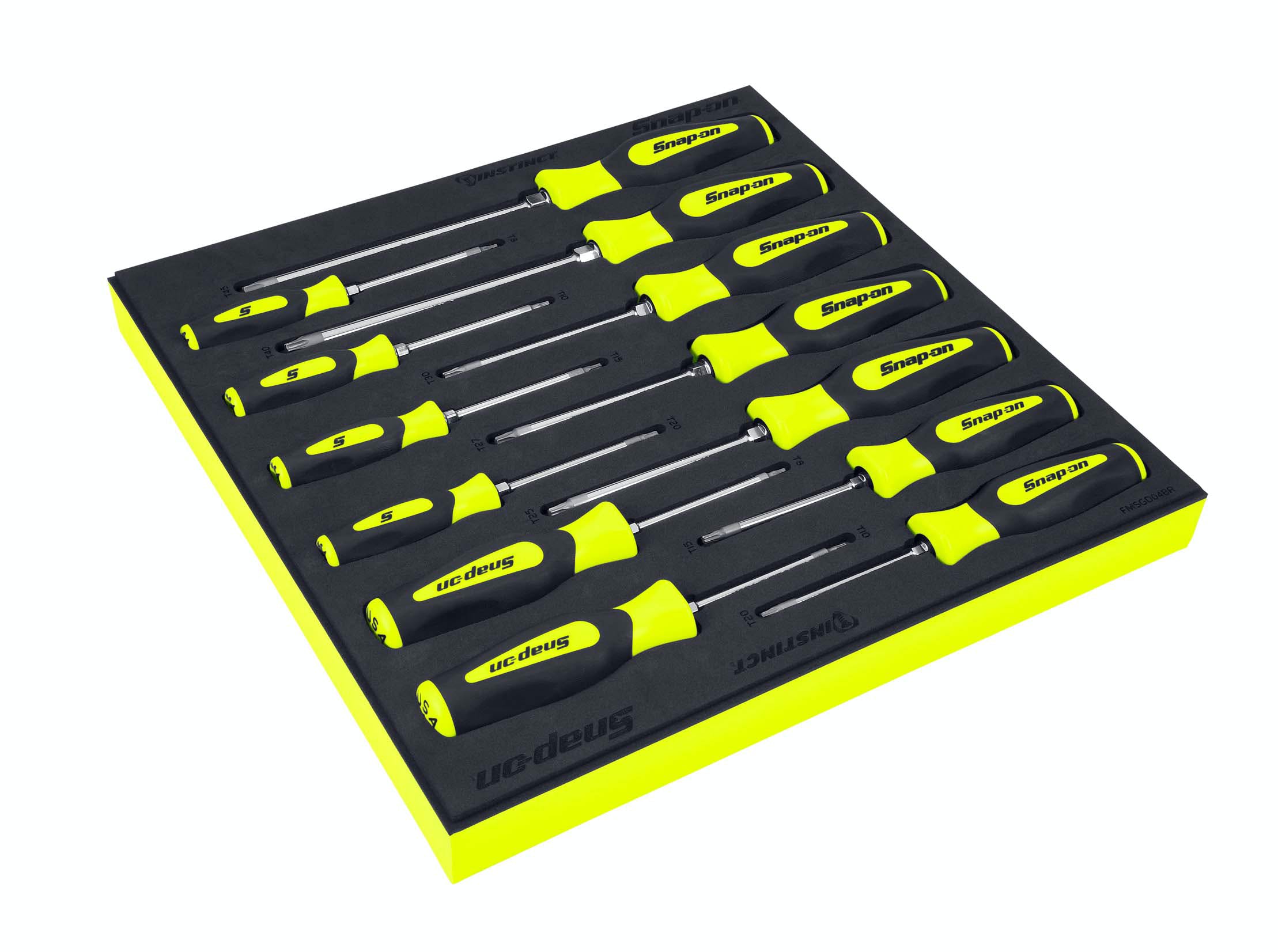 13 pc TORX® Instinct® Soft Grip Combination Screwdriver Foam Set (Hi-Viz) | SGDTX130BFHV 13 pc TORX® Instinct® Soft Grip Combination Screwdriver Foam Set (Hi-Viz) | SGDTX130BFHV